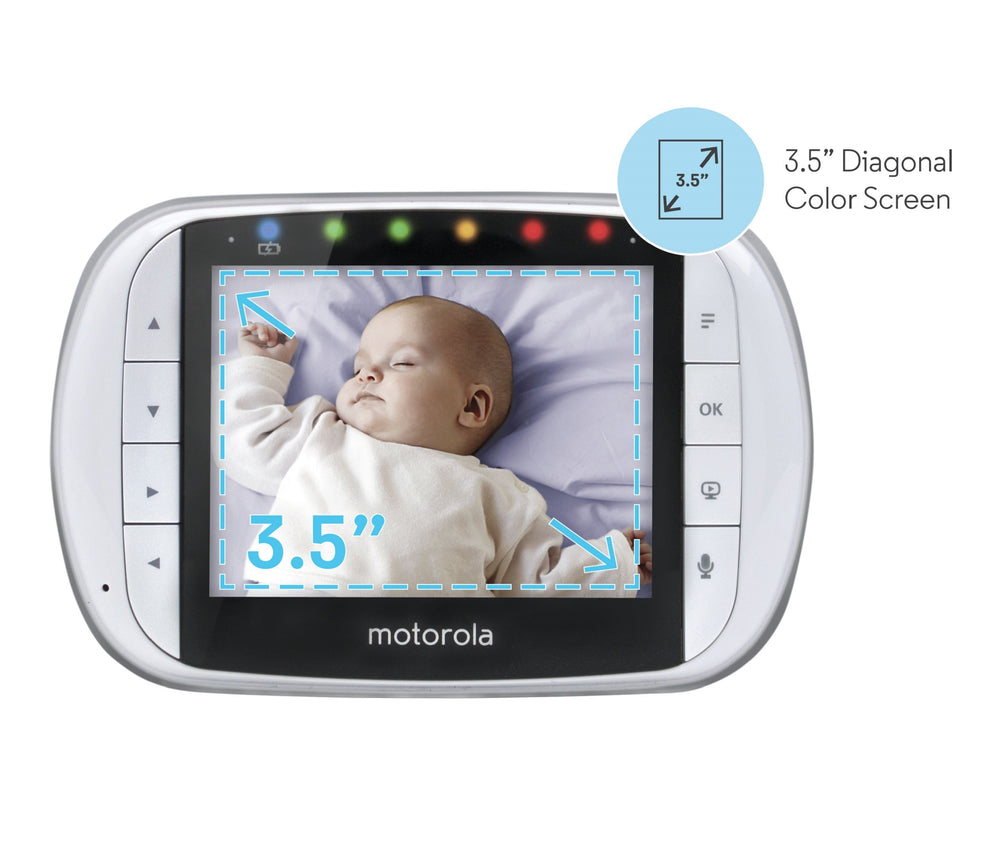 Motorola MBP36S infrared night vision activates for dark-room baby view