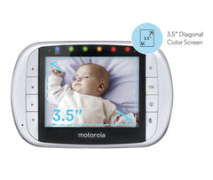 Motorola MBP36S infrared night vision activates for dark-room baby view