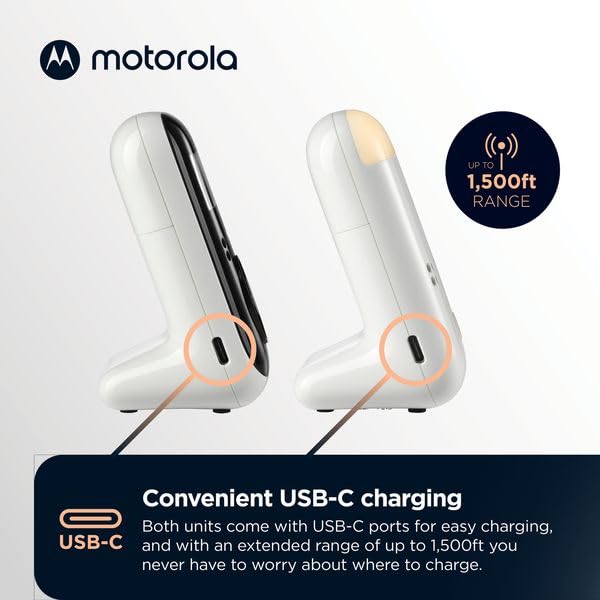 Motorola Nursery two way audio enables quick comfort from another room.