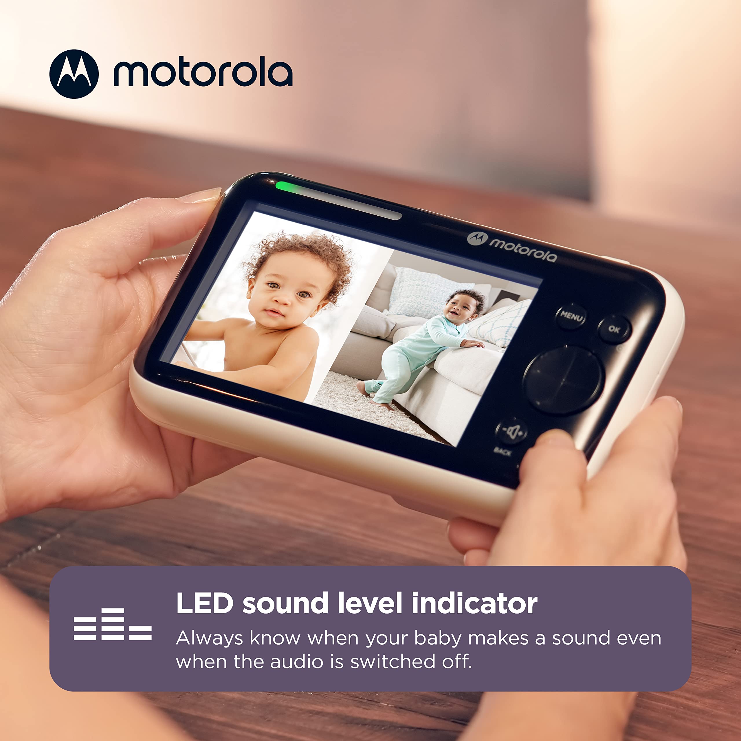 Motorola Nursery 2 way audio lets you speak to baby from another room