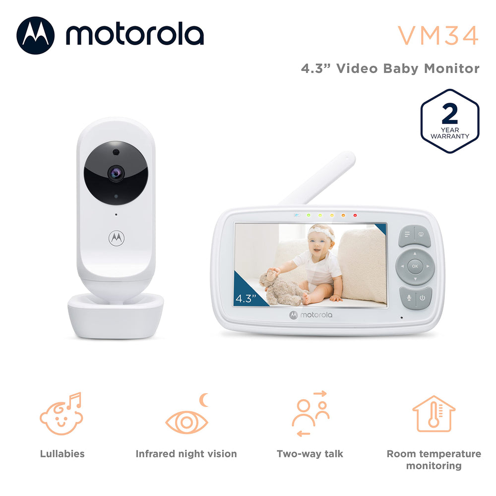Motorola Nursery 4.3-inch screen provides crystal-clear baby monitoring