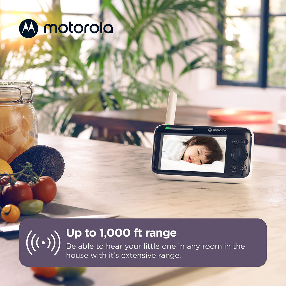 Motorola Nursery app access enables secure iOS and Android monitoring.