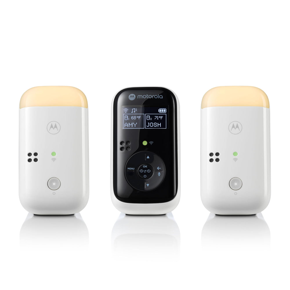 Motorola Nursery dual room audio monitor lets you hear two rooms clearly for peace of mind.