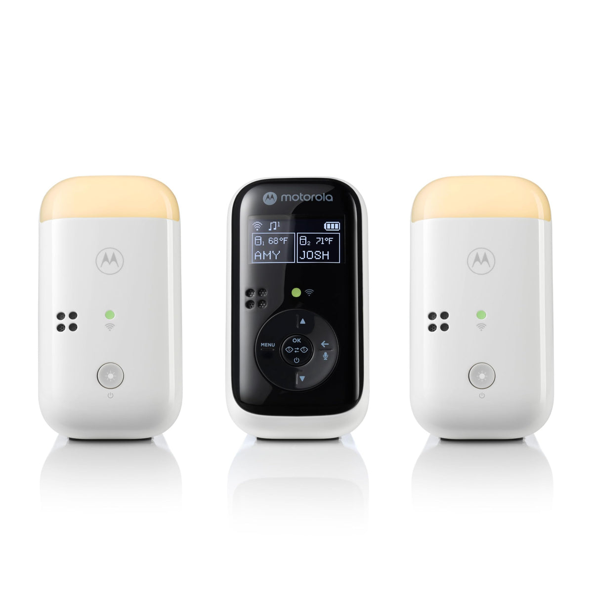 Motorola Nursery dual room audio monitor lets you hear two rooms clearly for peace of mind.