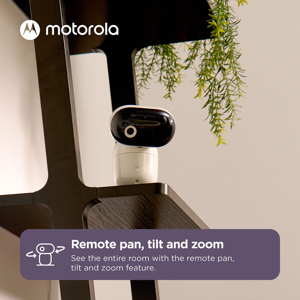 Motorola Nursery lullabies selection provides soothing melodies for easier sleep routines.