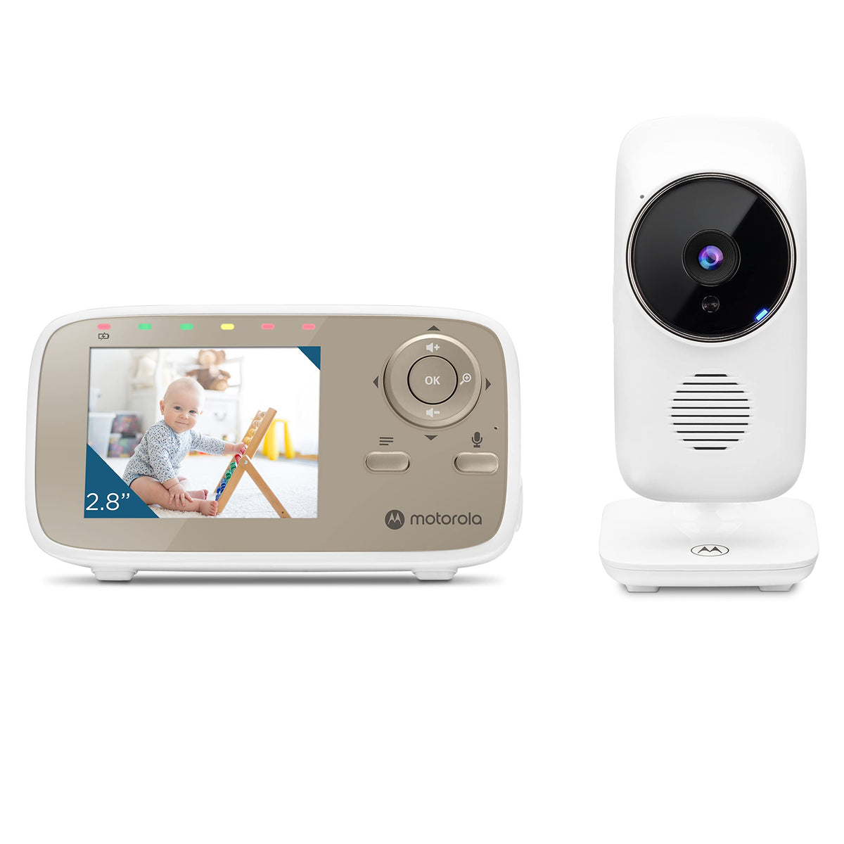 Motorola Nursery monitor camera view showing room with private wireless feed