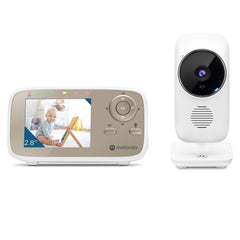 Motorola Nursery monitor camera view showing room with private wireless feed