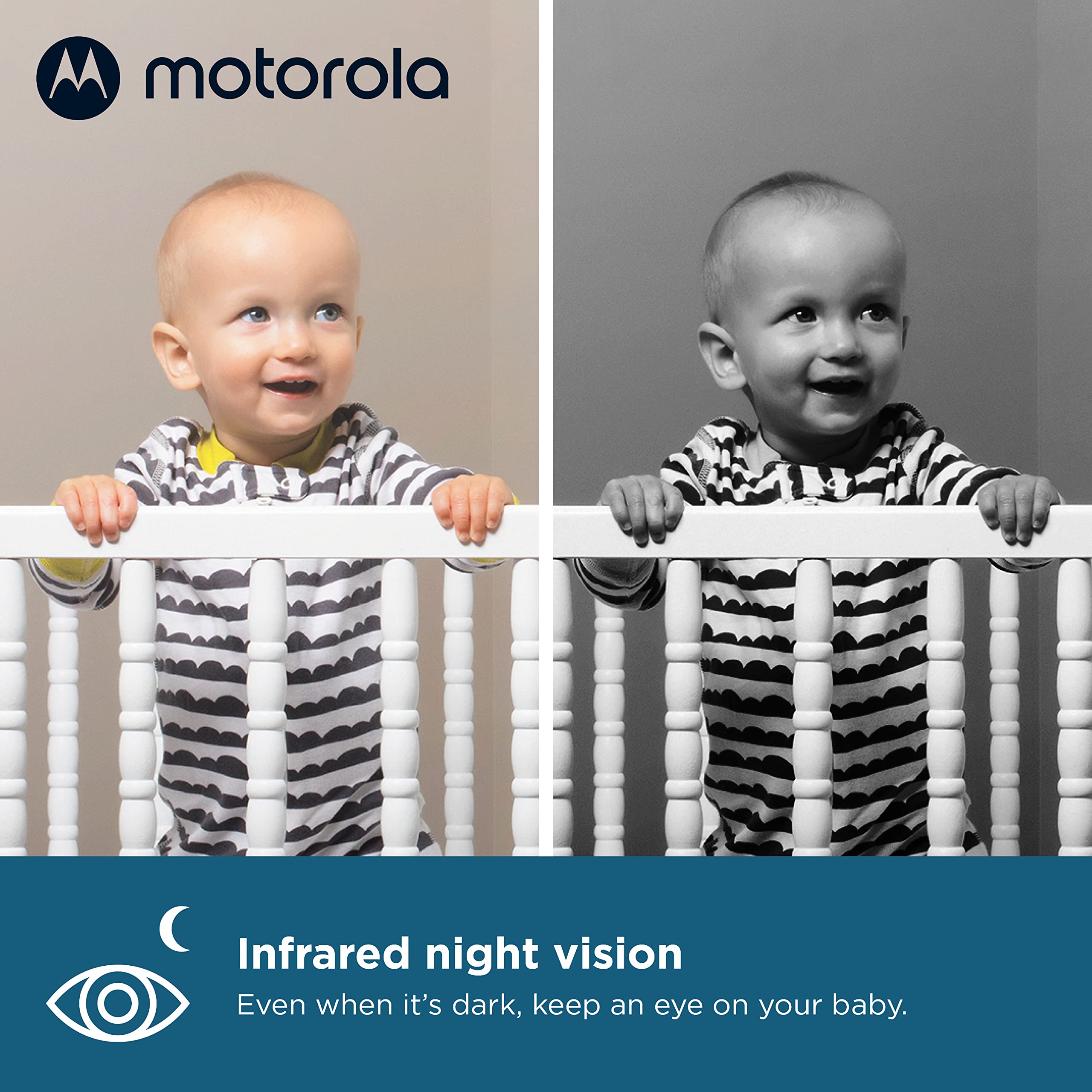 Motorola Nursery monitor long-range wireless connection spans the nursery