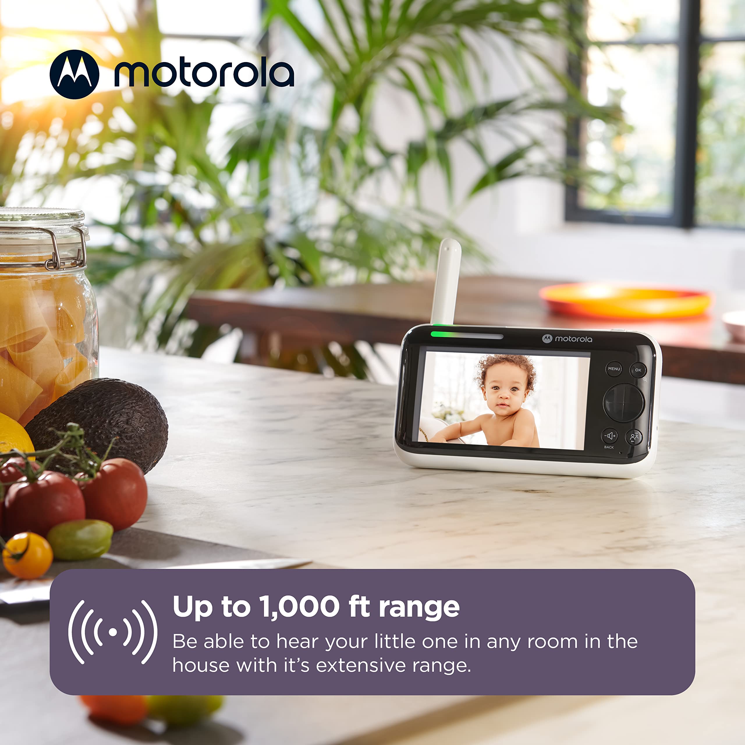 Motorola Nursery monitor lullabies and white noise for soothing routines