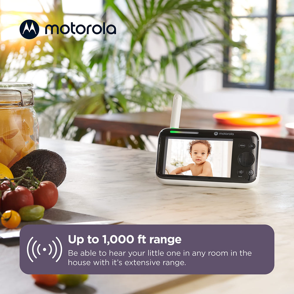 Motorola Nursery monitor lullabies and white noise for soothing routines