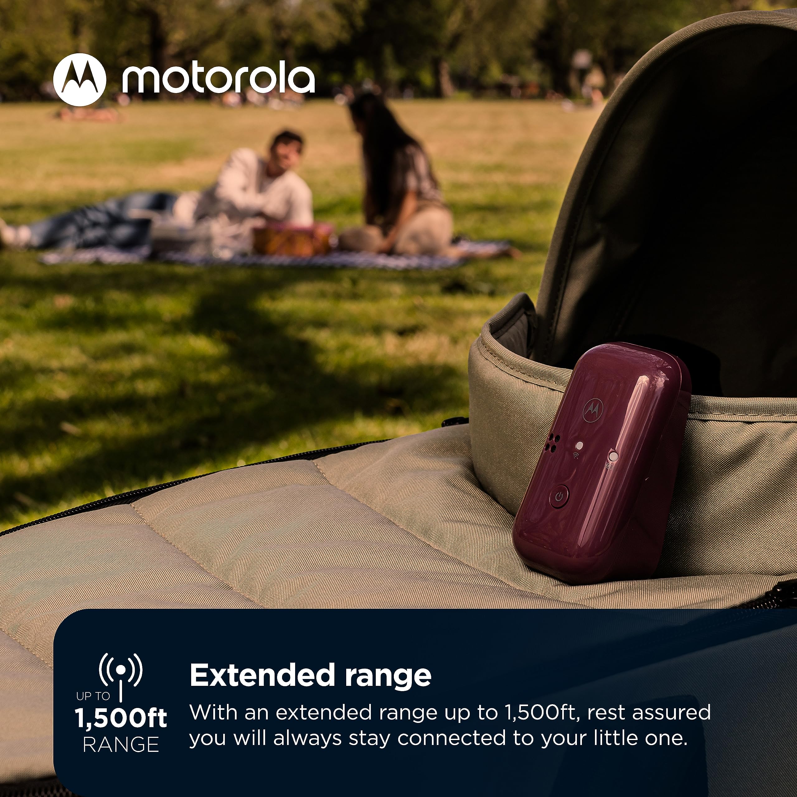 Motorola Nursery PIP12 auto-off feature conserves battery life