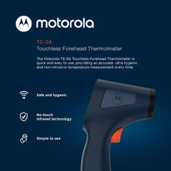 Motorola Nursery TE-94 backlit display helps reading temperatures in low light.
