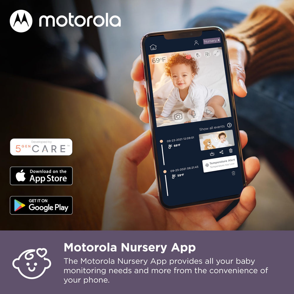 Motorola Nursery VM36XL long-range-audio supports reassuring talks from another room.