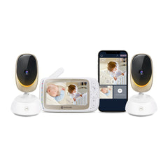 Motorola Nursery VM85-2 with two cameras provides broader monitoring for parents
