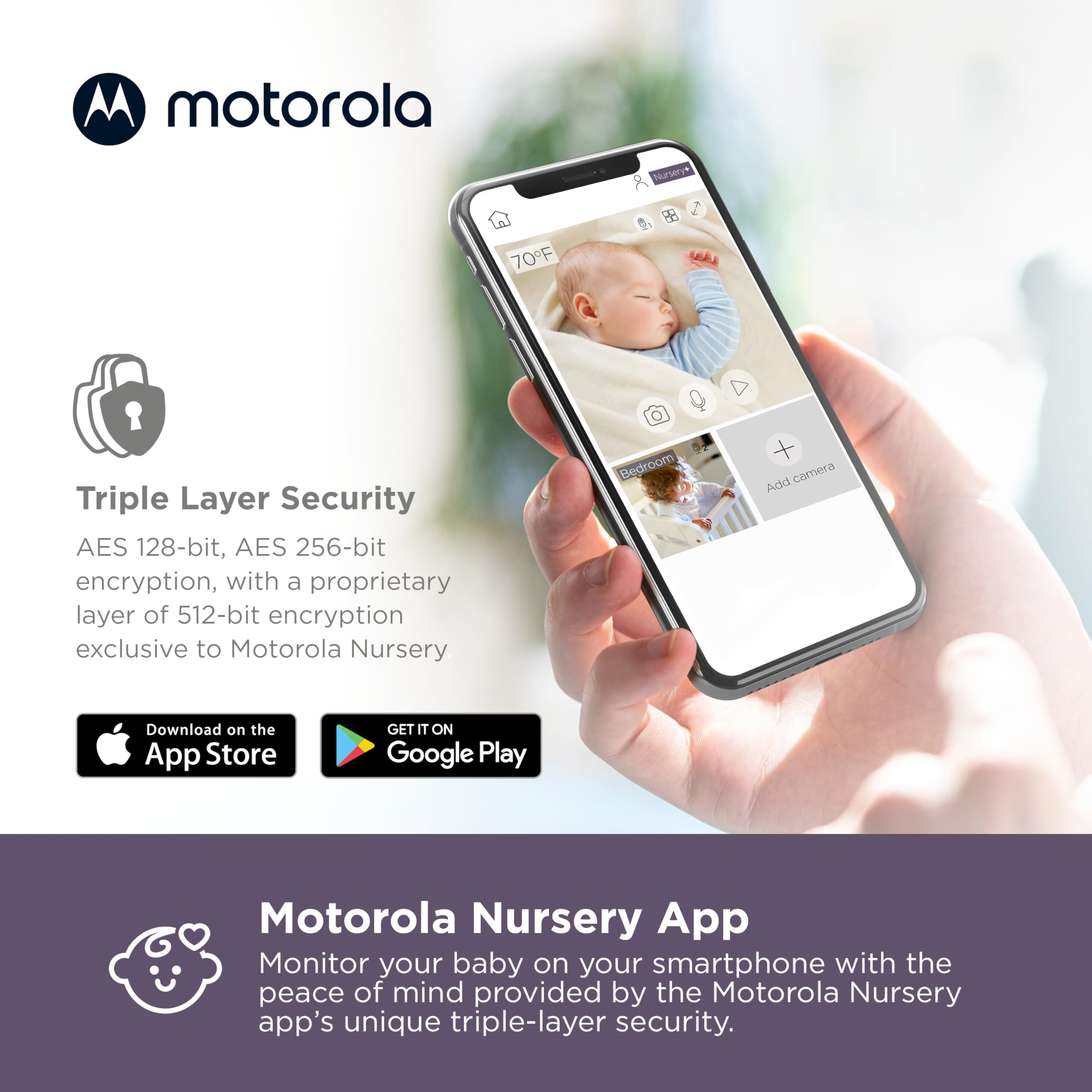 Motorola Nursery VM85-2 two way audio to soothe your baby