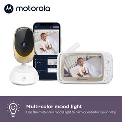 Motorola Nursery VM85 night-vision view for clear nighttime monitoring