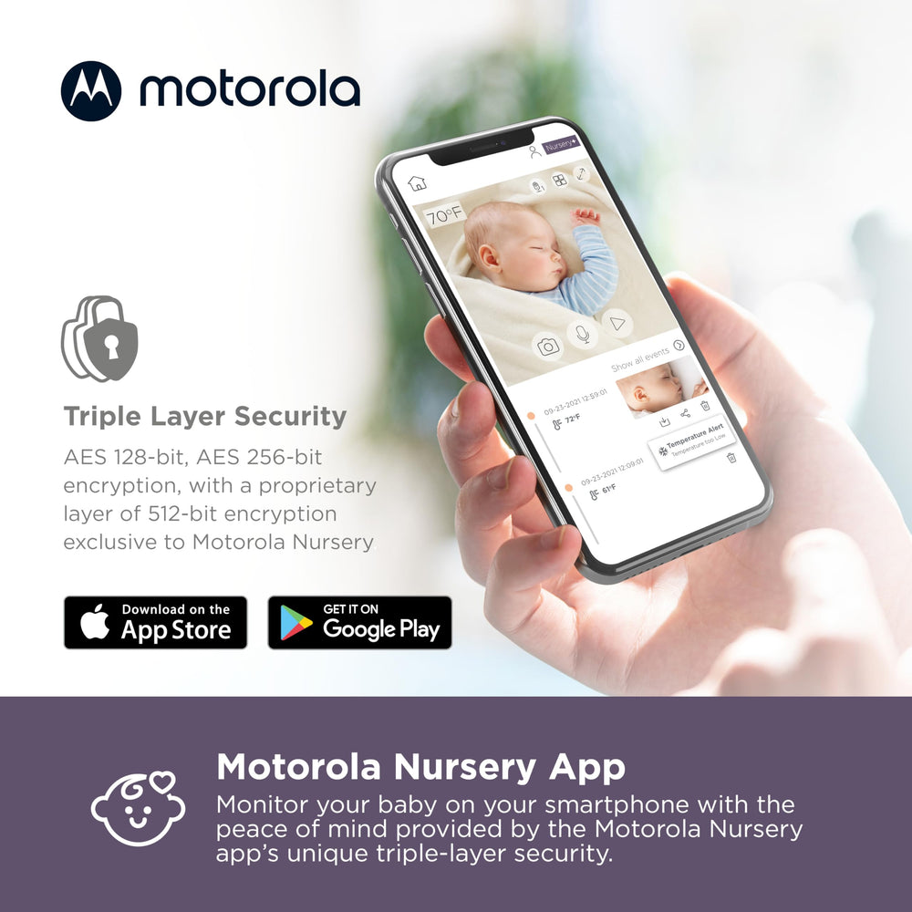Motorola Nursery VM85 secure Wi-Fi setup with encrypted streaming