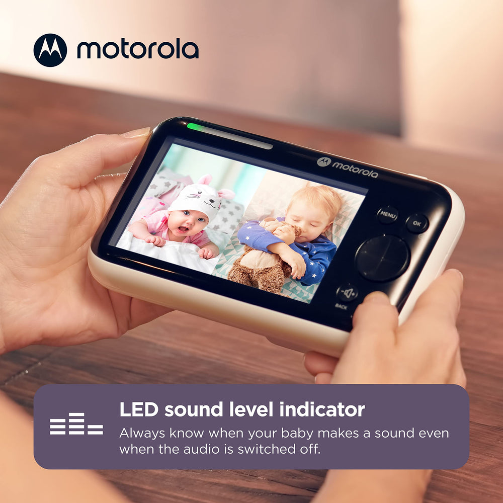 Motorola Nursery wall mount included for flexible placement and better viewing angles.