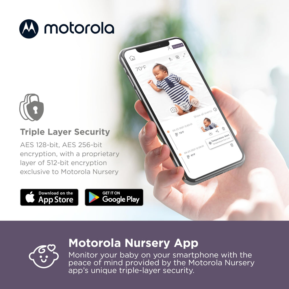 Motorola VM44 night vision and lullabies support calm nights and soothing routines