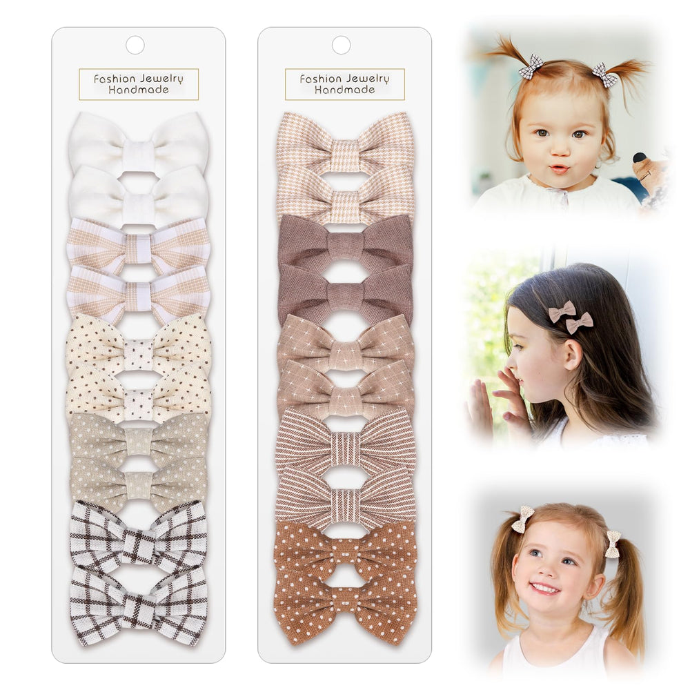 Motthjcw baby bows set 10-pairs closeup for versatile daily outfits.