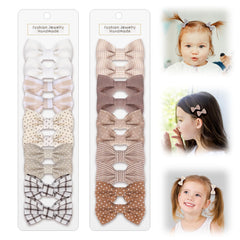 Motthjcw baby bows set 10-pairs closeup for versatile daily outfits.