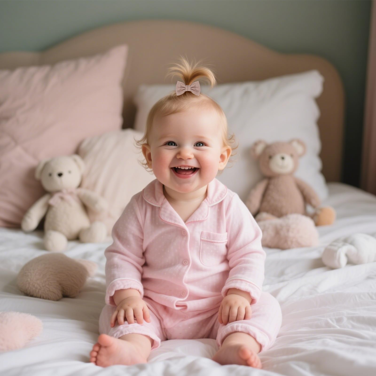 Motthjcw mix-patterns baby bows offer versatile styling for any outfit.
