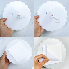 Mou ceiling mosquito-net dome hook 180mm white, ideal for canopy attachments.