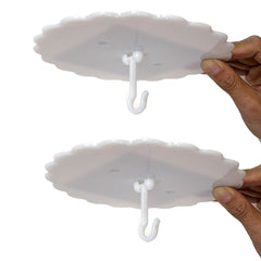 Mou super glue dome ceiling hook 180mm white, nail-free installation for mosquito nets.