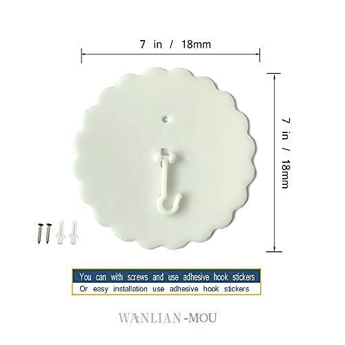 Mou white dome net hook with strong double-sided tape for secure holds.