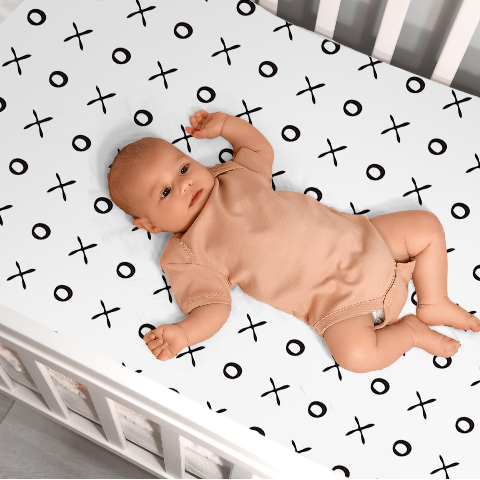 Moukeren black and white patterns enhance nursery decor and photo-ready moments.