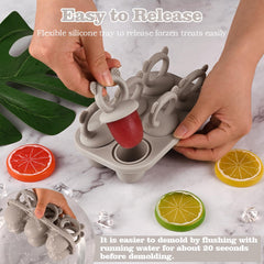 Moukiween grey yogurt-ice-cream molds for homemade, creamy treats.
