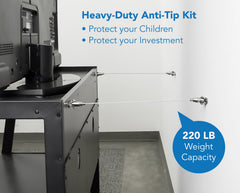Mount-It! Anti-Tip Anchor wall-strap installation offers secure furniture anchoring.