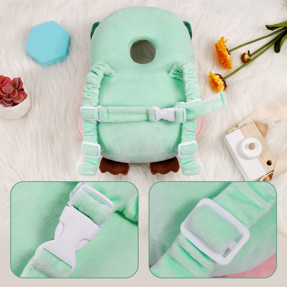 Mounting UP owl-design head protector closeup with cute baby-friendly detail.