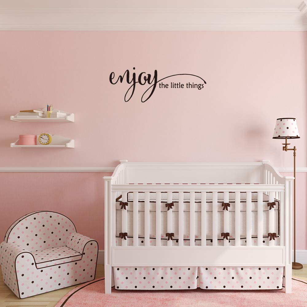 MOVANKRO Enjoy The Little Things door or window decal personalizes entryways without permanent changes