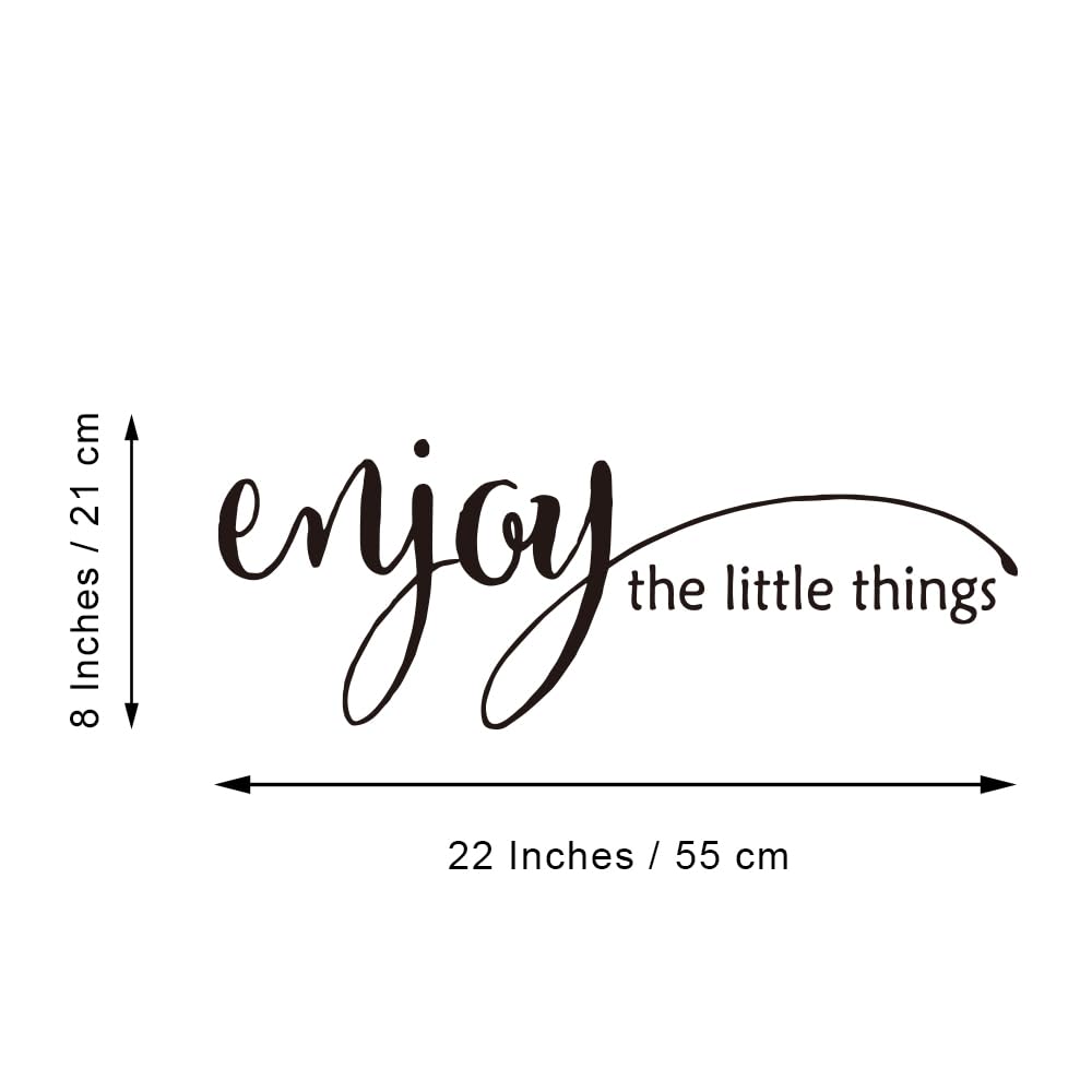MOVANKRO Enjoy The Little Things matte vinyl art enhances spaces with subtle inspirational vibes