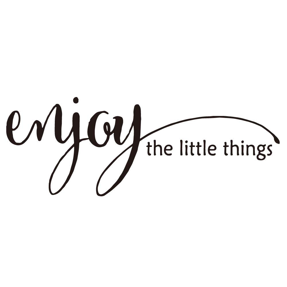 MOVANKRO Enjoy The Little Things nursery handwriting decal adds cozy charm to kids' spaces