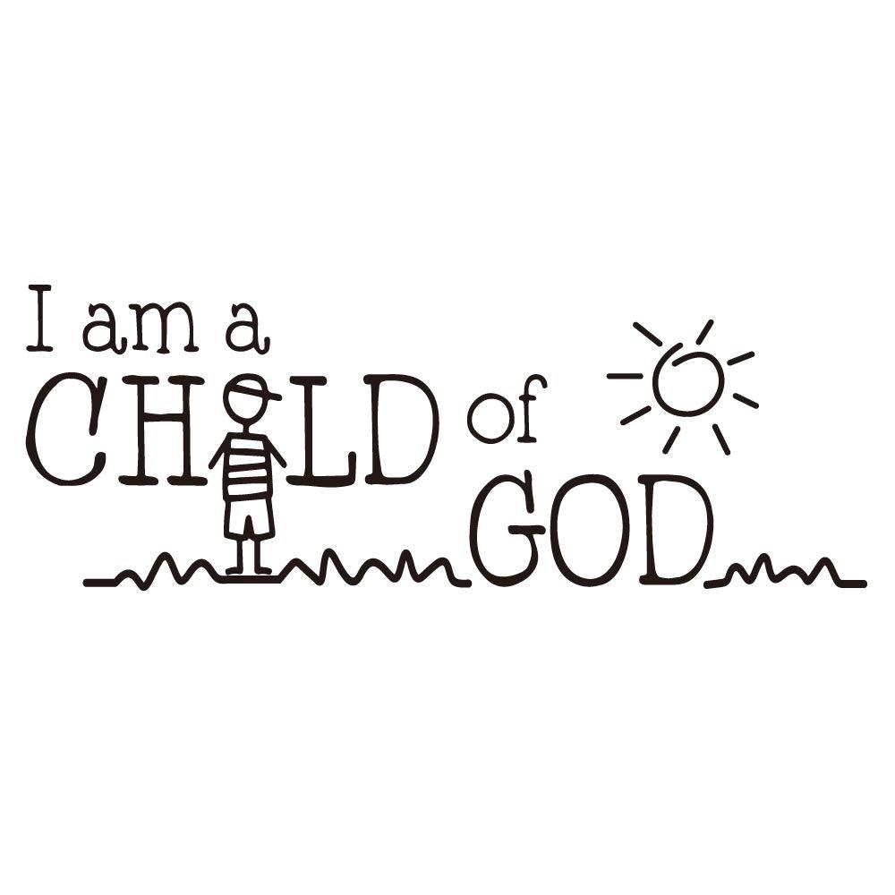 MOVANKRO I am a Child of GOD wall decal in matte finish for nursery decor