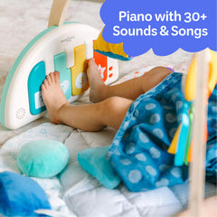 Move2Play Montessori toys with crinkle tags and mirror encourage sensory exploration.