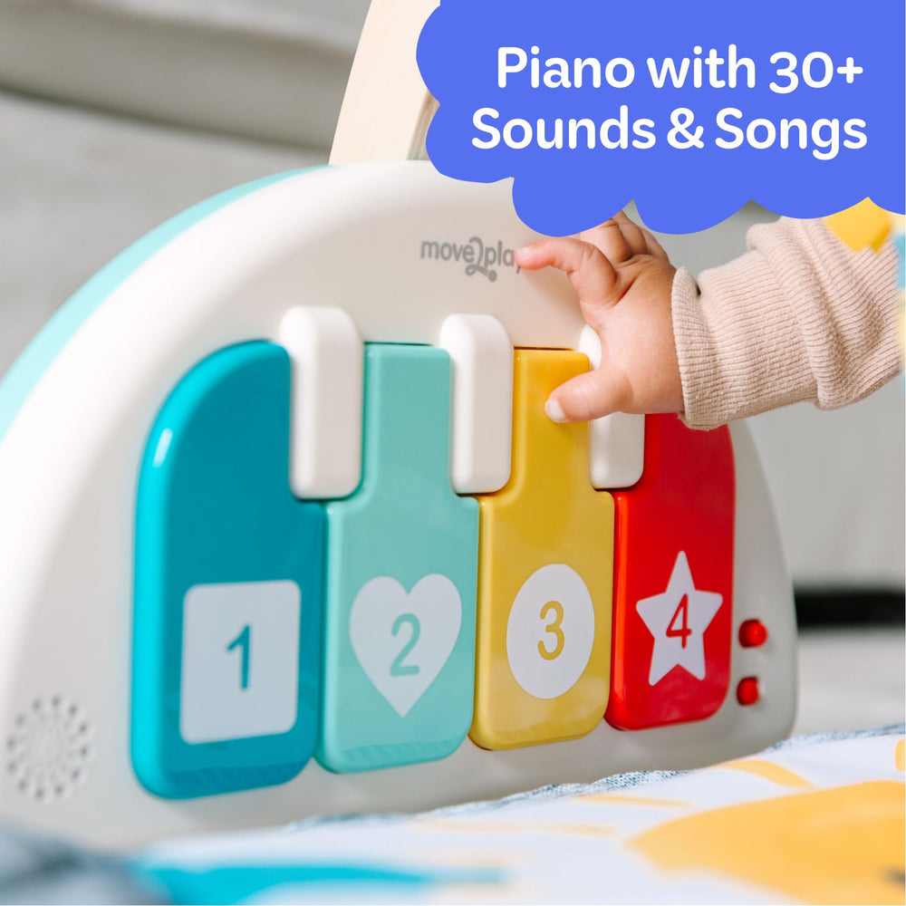Move2Play montessori toy textured fabrics for rich sensory touch and curiosity.