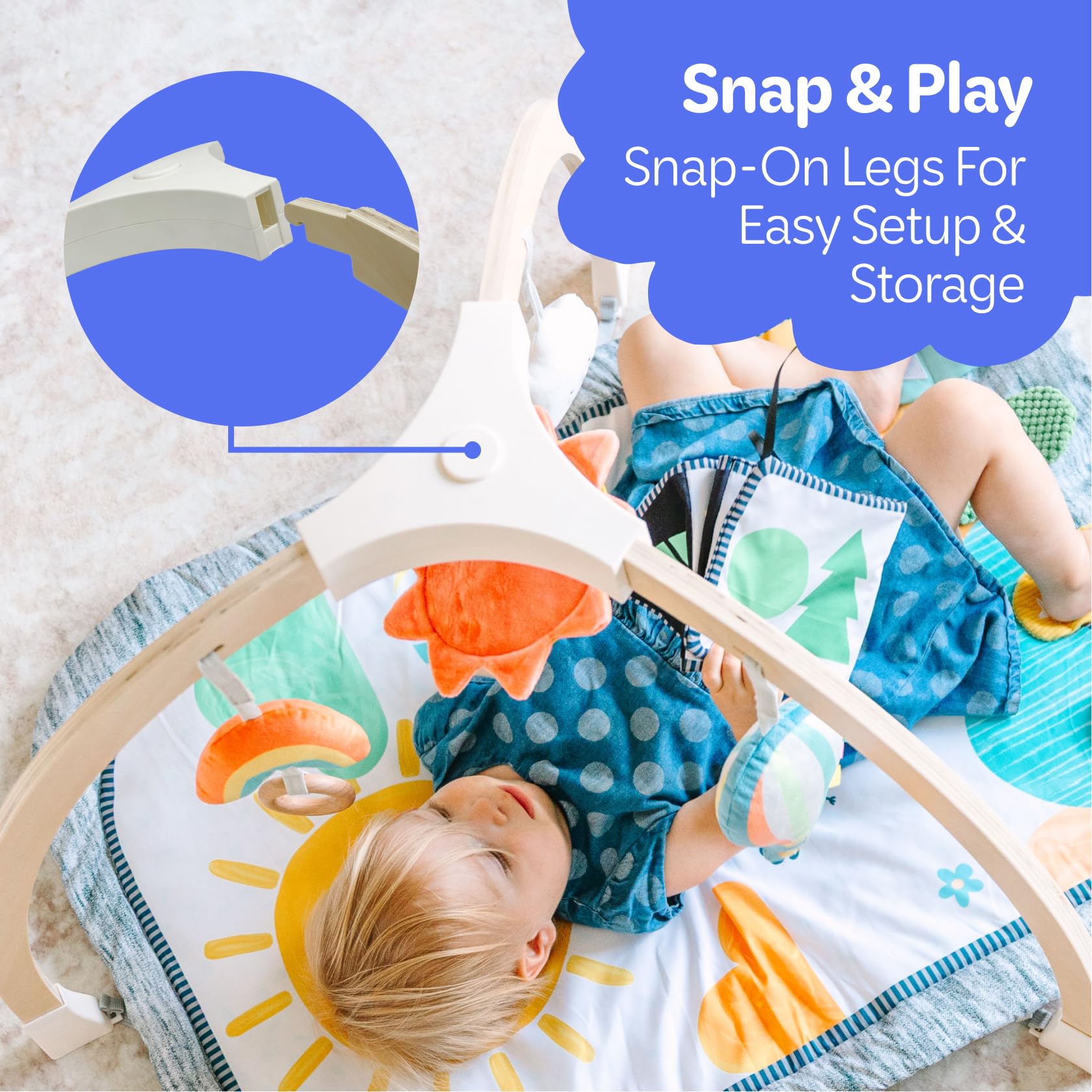 Move2Play padded mat 31x39 inches supports tummy time and growth.