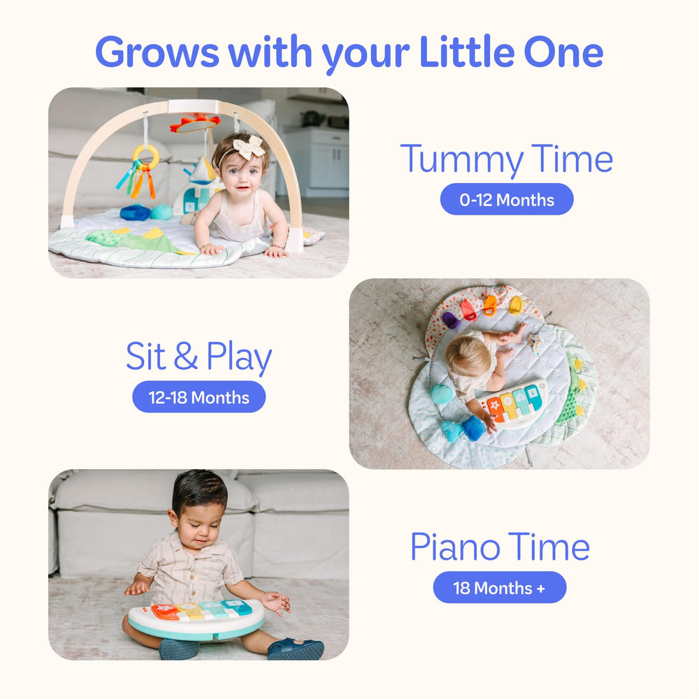 Move2Play 39x39 inch padded mat supports tummy time and play.