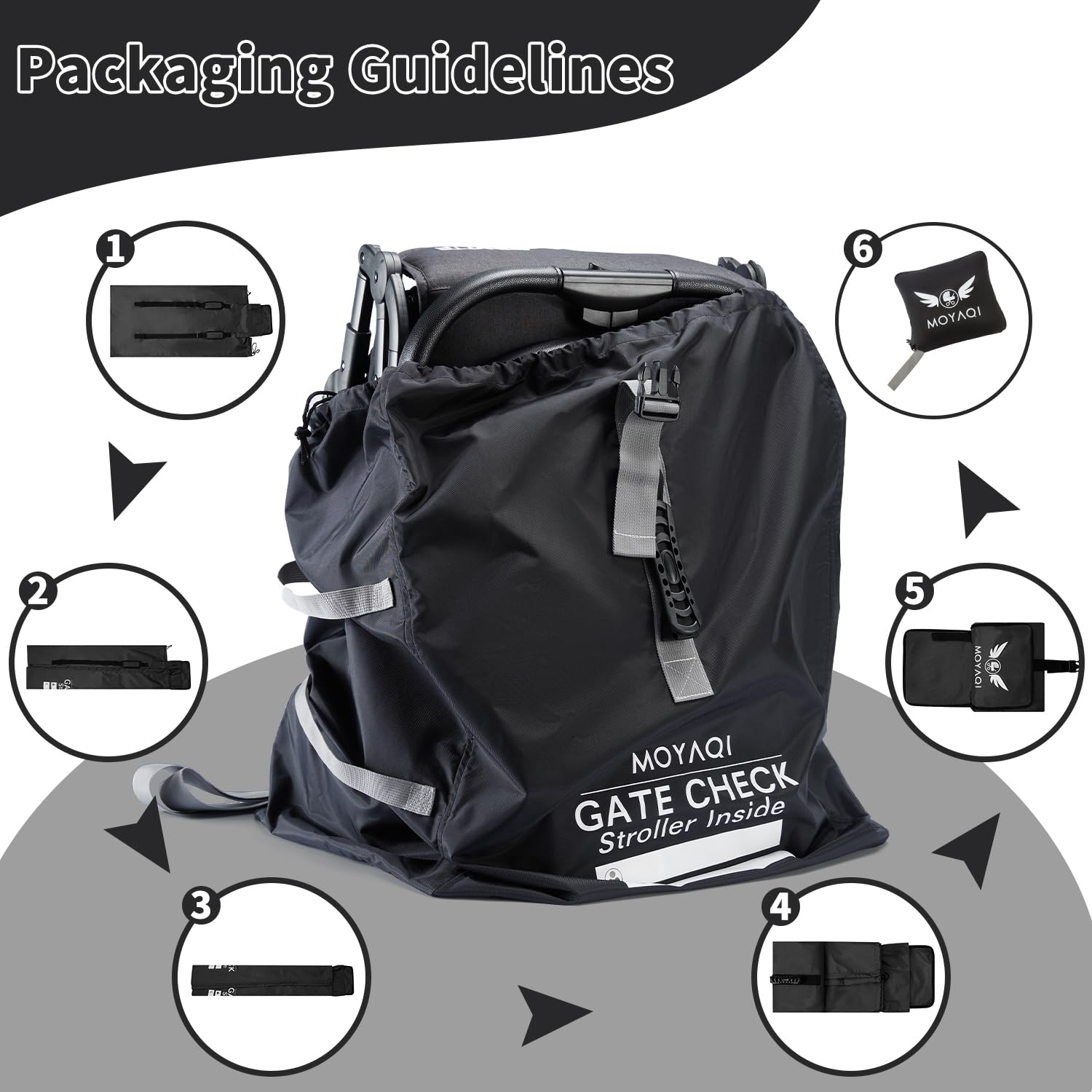 MOYAQI nylon construction offers durability for frequent travel.
