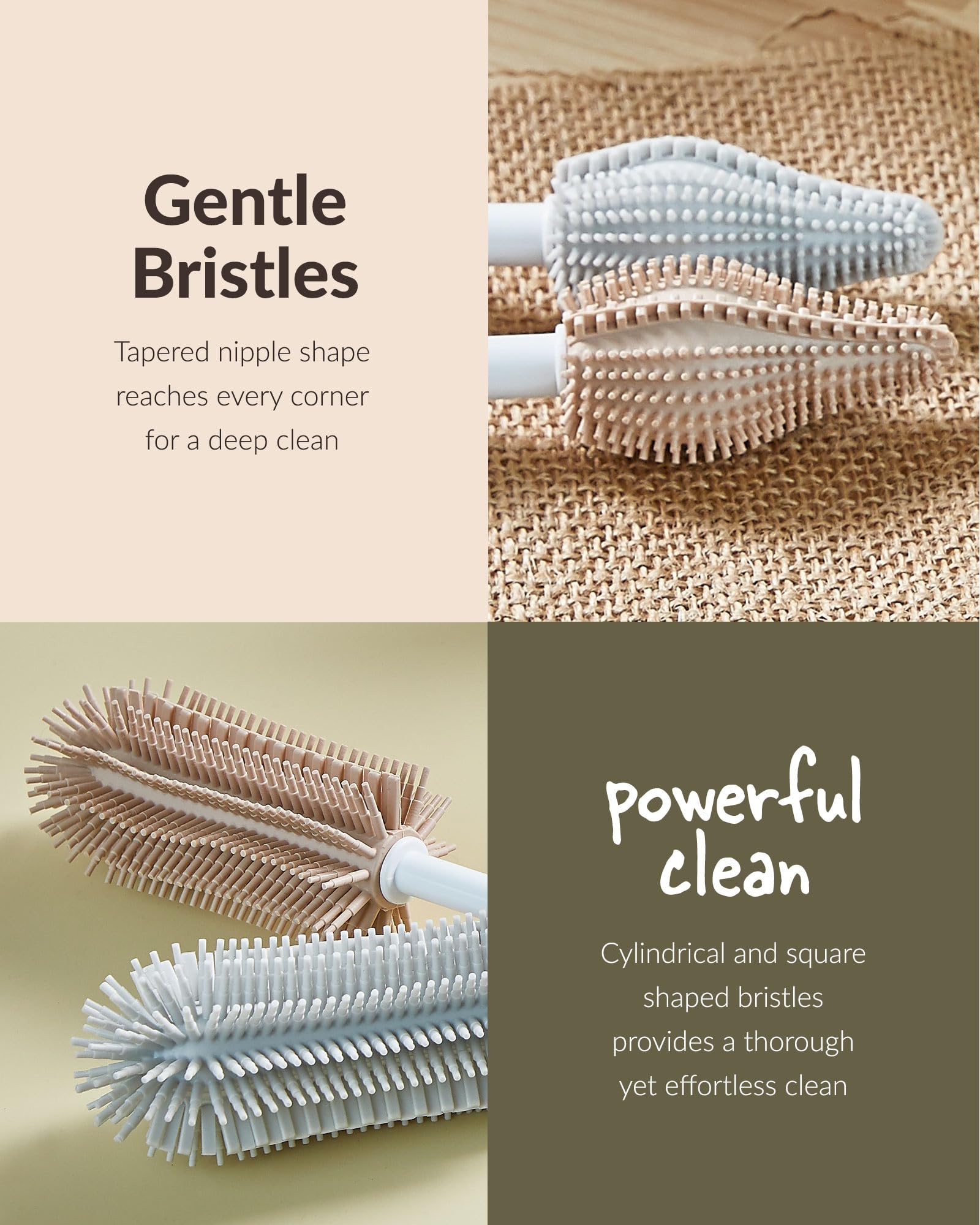 Moyuum 3D bristle technology reaches corners for deep, thorough cleaning