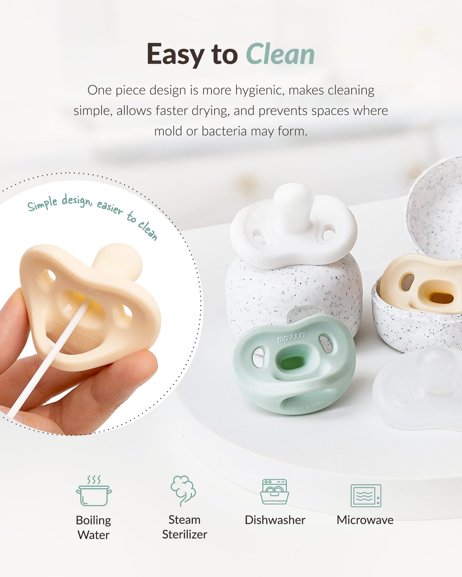 MOYUUM air holes promote comfort and breathability during use