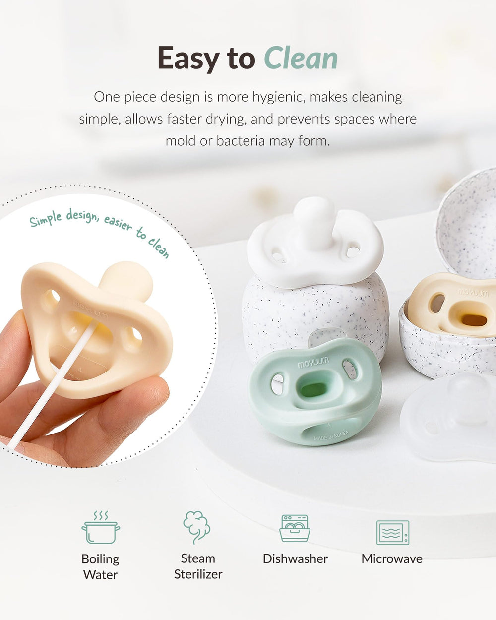 MOYUUM air holes promote comfort and breathability during use