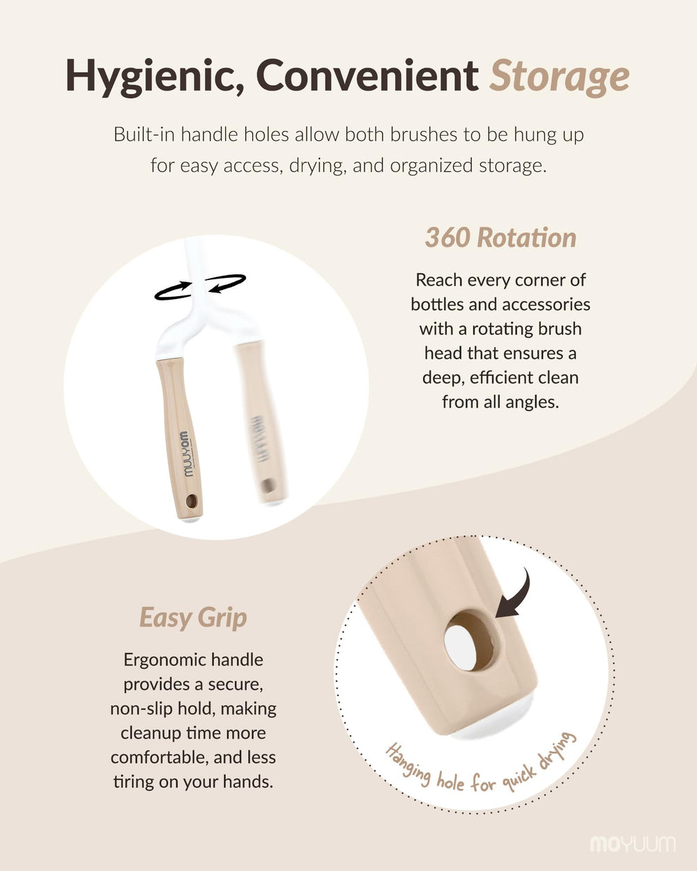 Moyuum dishwasher-safe design for convenient sanitizing without hand scrubbing