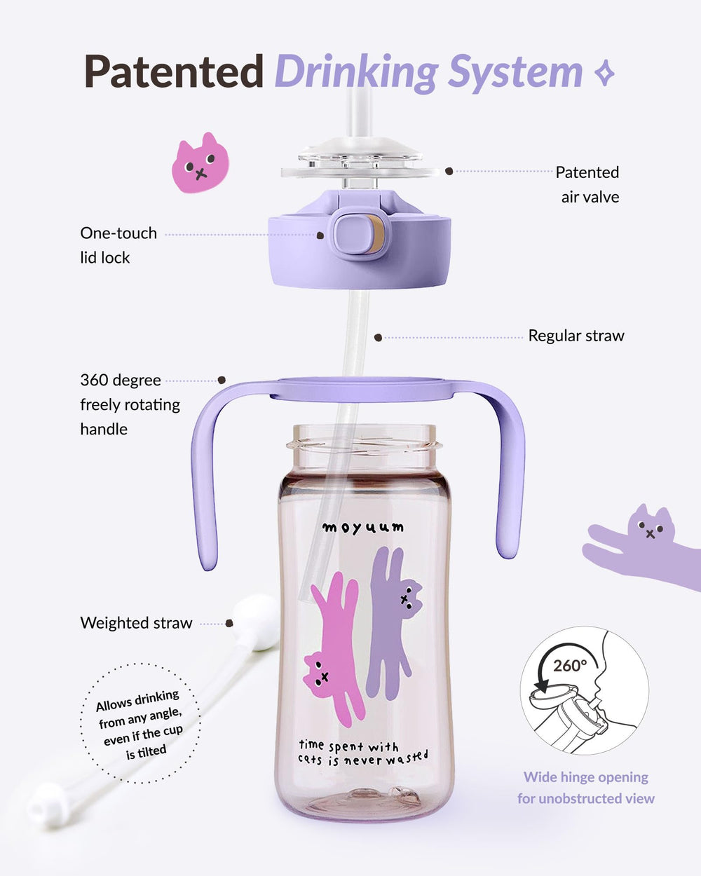 MOYUUM interchangeable parts enable growth with your child and easy cleaning.