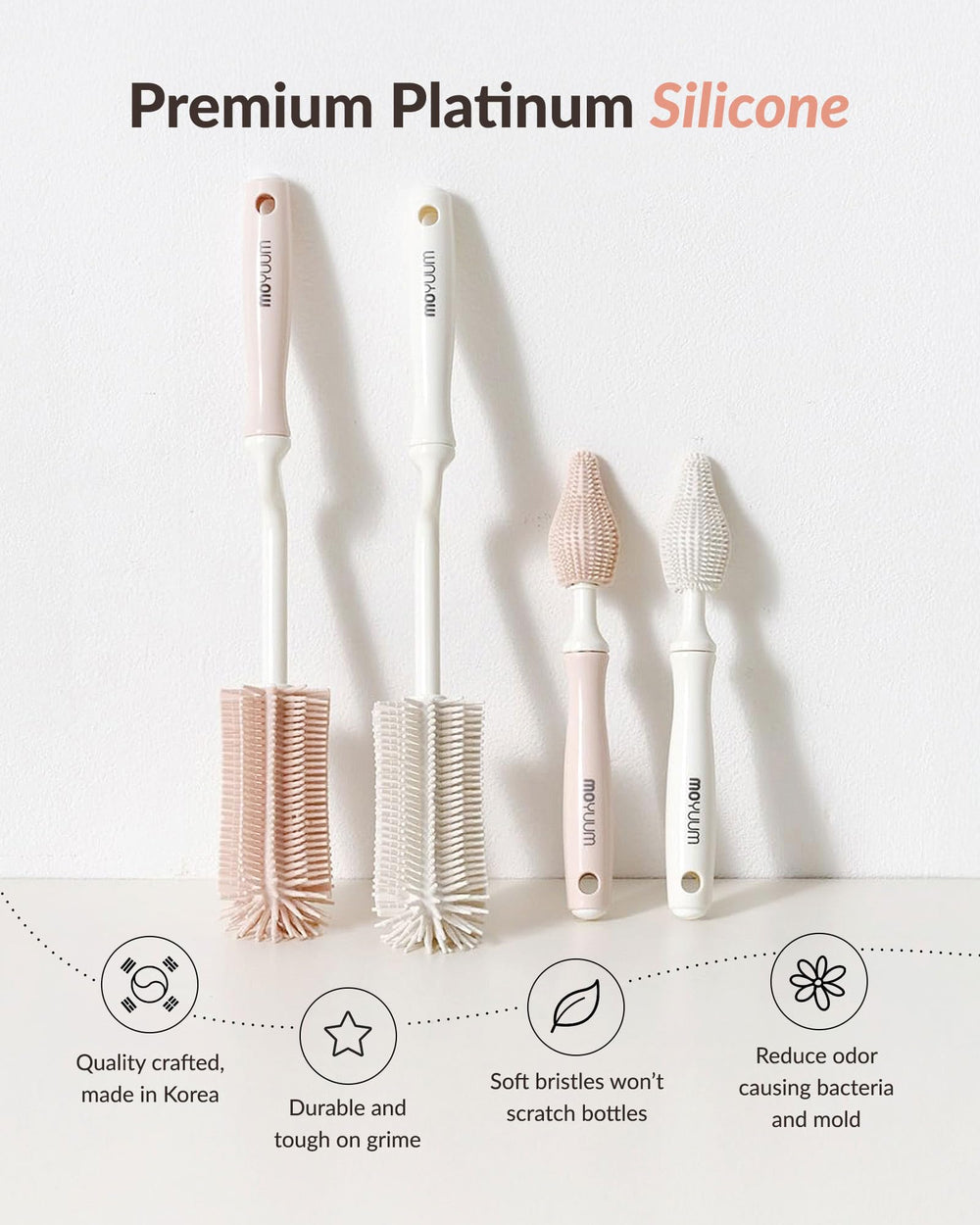 Moyuum nipple brush small detail brush for tiny parts and precise cleaning
