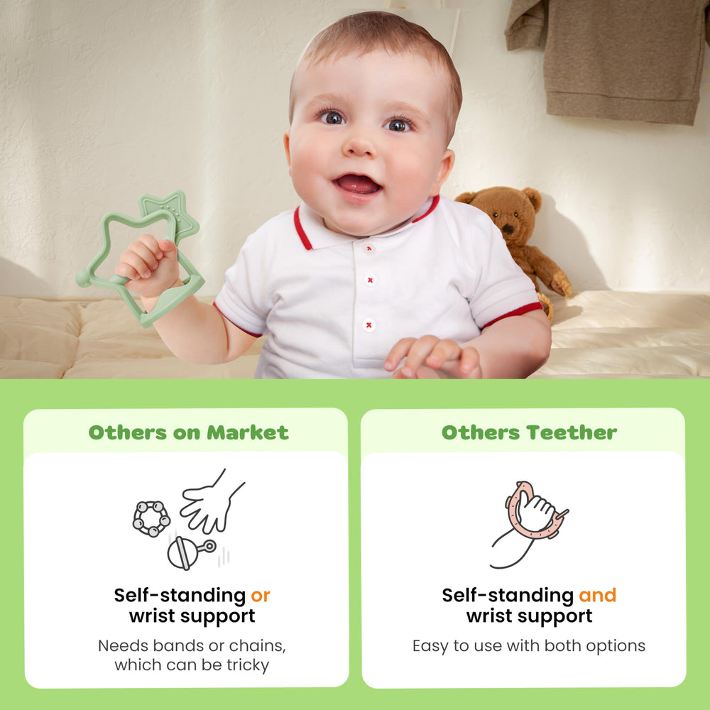MOYUUM platinum silicone teether made in Korea highlights quality