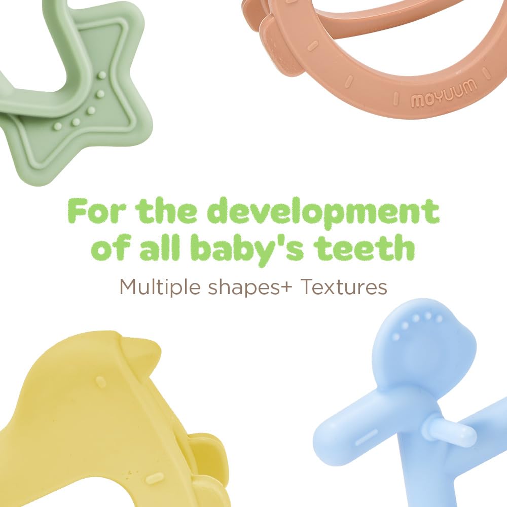 MOYUUM teether stand base keeps it sanitary between uses.